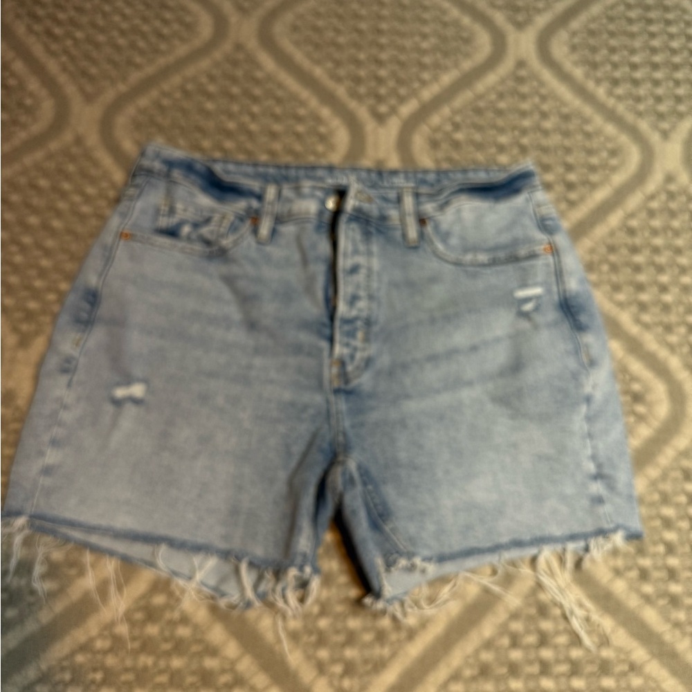 Old Navy Light Blue Distressed Jean Shorts